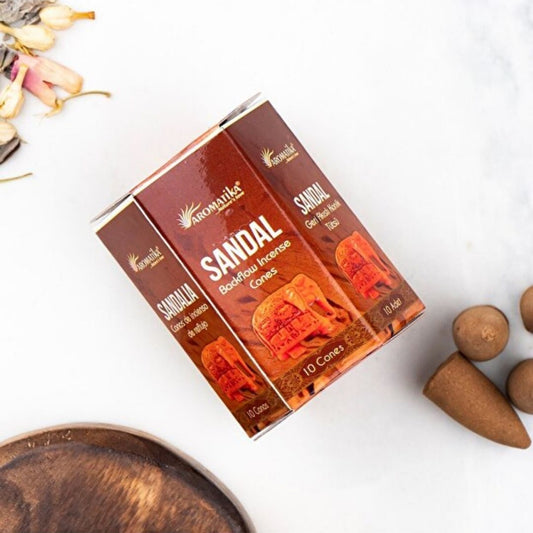 Sandalwood Backflow Incense – Pack of 10
