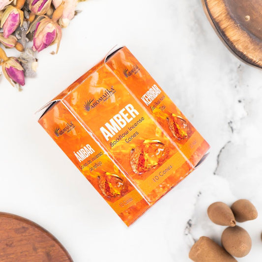 Amber Backflow Incense – Pack of 10