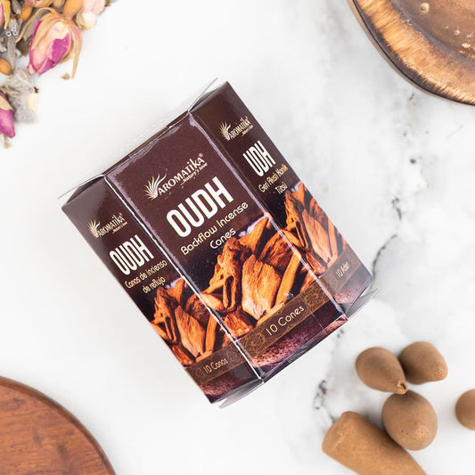 Oudh Backflow Incense – Pack of 10